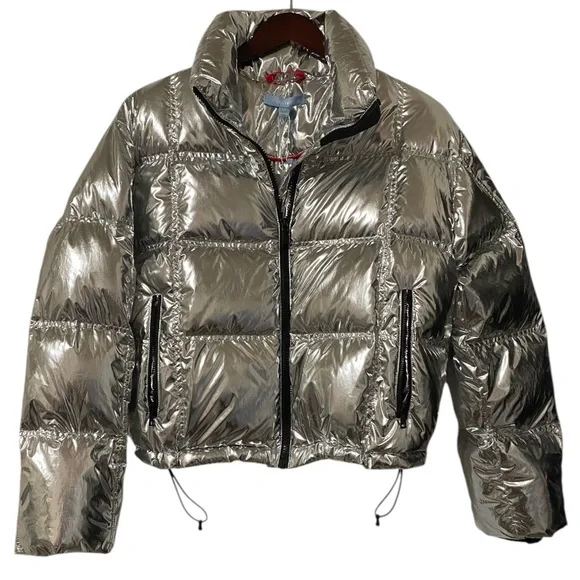 NWT Antonio Melani Stand Collar Front Zip Ski Puffer Jacket Size XS - Picture 5 of 8